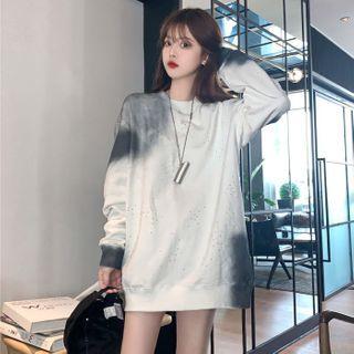 Dye Print Pullover White - One Size