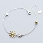 925 Sterling Silver Sun Bracelet Silver - One Size