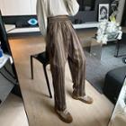 Pinstripe Woolen Wide-leg Pants
