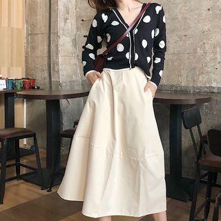 Polka Dot Cardigan As Shown In Figure - One Size