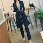 Set: Double Breasted Trench Coat + Dress Pants
