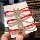 Lunar New Year Of Pig Red String Hair Tie 2586 - 1 Pc - Pig - Red - One Size