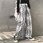 High-waist Snake Print Pants As Shown In Figure - One Size