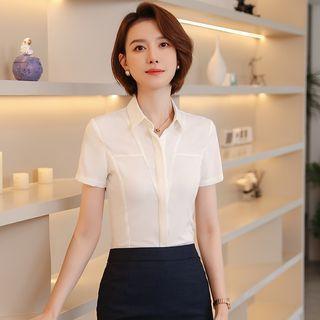 Short-sleeve Shirt / Straight Leg Pants / Set