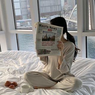 T-shirt & Pants Plain Loungewear Set