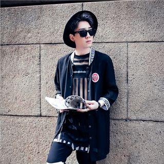 3/4-sleeve Lettering Shirt