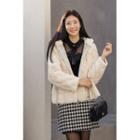 Beribboned Faux-shearling Jacket