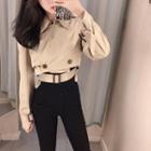 Double-breasted Asymmetric Crop Jacket