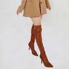 Flared-heel Over-the-knee Boots