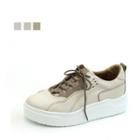 Genuine Leather Two Tone Sneakers
