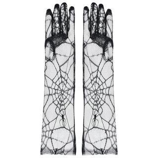 Lace Gloves S0089 - Black - One Size