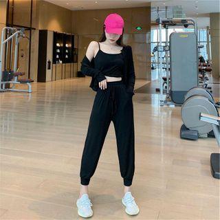 Set: Camisole Top + Light Jacket + Sweatpants