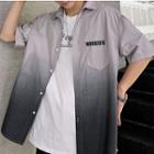 Short-sleeve Gradient Lettering Shirt