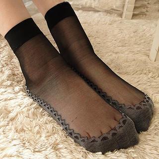 Lace Panel Stockings