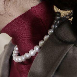 Faux Pearl Necklace Necklace - Pearl White - One Size