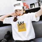 Set Of 2 : Printed Short-sleeve T-shirt