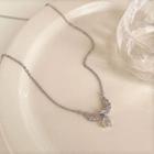 Wing Pendant Necklace Silver - One Size