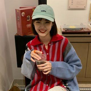 Patchwork Patterned Knit Shirt