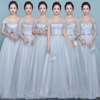 Short/ Elbow Sleeve Bridesmaid Dress