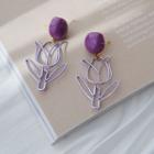 Wirework Tulip Dangle Earring 1 Pair - As Shown In Figure - One Size