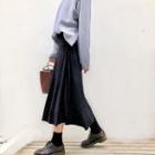 A-line Velvet Maxi Skirt