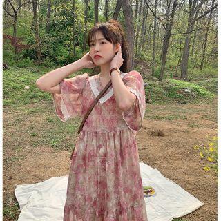Paisley Chiffon Long Dress