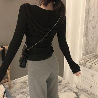 Skinny Knit Sweater Black - One Size