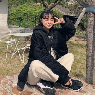 Quilted Corduroy Bomber Jacket