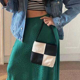Checkered Hobo Bag