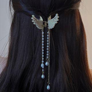Wings Faux Pearl Hair Clamp / Hair Clip