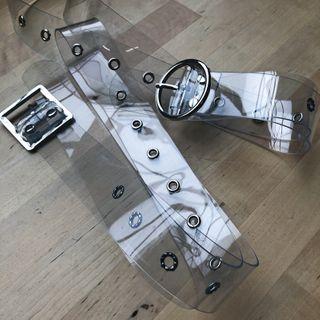 Square Buckled Transparent Belt / Round Buckled Transparent Belt