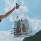 Lettering Pvc Transparent Shopper Bag Transparent - One Size