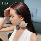 Straw Tasseled Drop Earring 1 Pair - As Shown In Figure - One Size