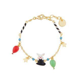 Fashion Creative Plated Gold Circus Enamel Rabbit Bracelet Golden - One Size