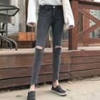 Cropped Ripped Jeggings