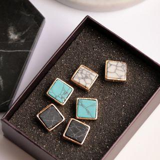 Marble Sterling Silver Earrings