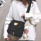 Set: Embroidered Crossbody Bag + Bag Charm