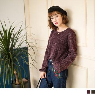 Cutout Melange T-shirt
