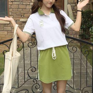 Short-sleeve Polo Shirt / Mini Skirt
