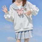 Lace Trim Sailor Collar Sweatshirt