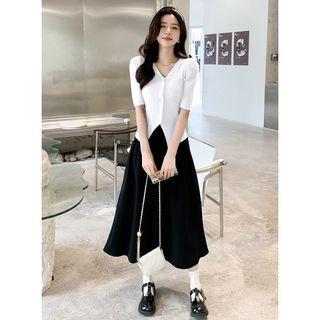Plain Knit Top / Skirt