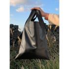 Faux-leather Shopper Bag Black - One Size
