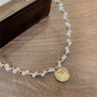Pendant Freshwater Pearl Choker White & Gold - One Size