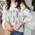 Corduroy Elbow-sleeve T-shirt