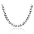 Simple Ball Bead Necklace For Men Silver - One Size