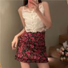 Camisole Top / Floral Print Skirt