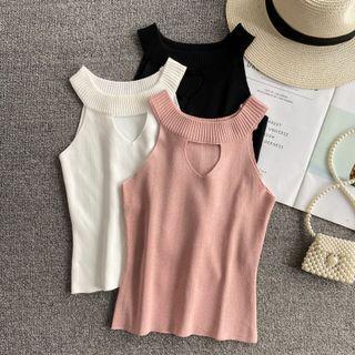 Plain Keyhole Tank Top