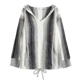 Collared Gradient Sweater Gray - One Size