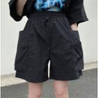 Plain Cargo Shorts As Shown In Figure - One Size