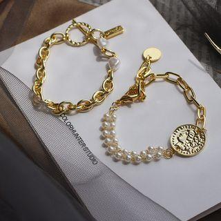 Faux Pearl / Chunky Chain Bracelet